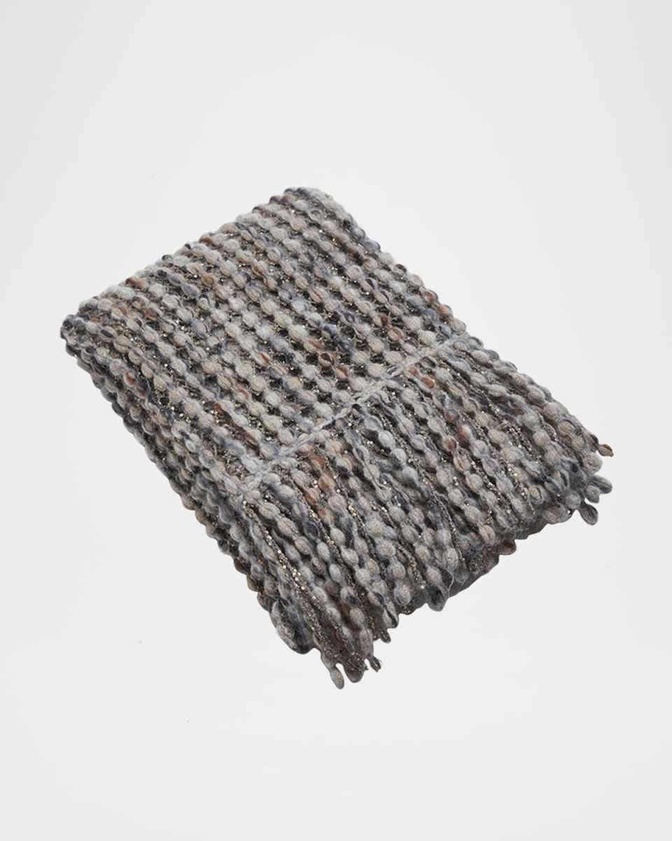 Embroidered Wool & Cashmere Scarf